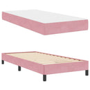 Box spring seng med madras Lyserød 90 x 200 cm Stof