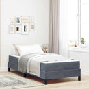 Box spring seng med madras Mørkegrå 100 x 200 cm Stof