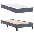 Box spring seng med madras Mørkegrå 100 x 200 cm Stof