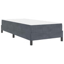 Box spring seng med madras Mørkegrå 100 x 200 cm Stof