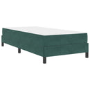 Box spring seng med madras Mørkegrøn 100 x 200 cm Stof