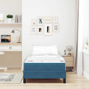 Box spring seng med madras Mørk blå 100 x 200 cm Stof