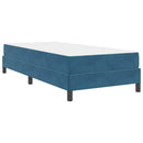 Box spring seng med madras Mørk blå 100 x 200 cm Stof