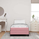 Box spring seng med madras Lyserød 100 x 200 cm Stof