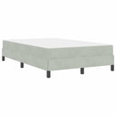 Box spring seng med madras Lysegrå 120 x 190 cm Stof