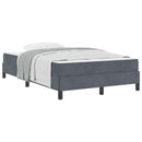 Box spring seng med madras Mørkegrå 120 x 190 cm Stof