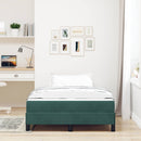 Box spring seng med madras Mørkegrøn 120 x 190 cm Stof