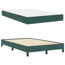 Box spring seng med madras Mørkegrøn 120 x 190 cm Stof