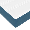 Box spring seng med madras Mørk blå 120 x 190 cm Stof