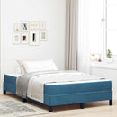Box spring seng med madras Mørk blå 120 x 190 cm Stof
