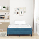 Box spring seng med madras Mørk blå 120 x 190 cm Stof