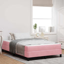 Box spring seng med madras Lyserød 120 x 190 cm Stof