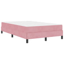 Box spring seng med madras Lyserød 120 x 190 cm Stof