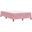 Box spring seng med madras Lyserød 120 x 190 cm Stof