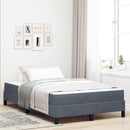 Box spring seng med madras Mørkegrå 120 x 200 cm Stof