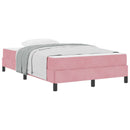 Box spring seng med madras Lyserød 120 x 200 cm Stof