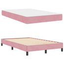 Box spring seng med madras Lyserød 120 x 200 cm Stof