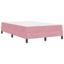 Box spring seng med madras Lyserød 120 x 200 cm Stof