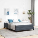 Box spring seng med madras Mørkegrå 140 x 190 cm Stof