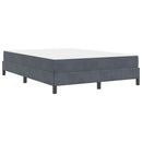 Box spring seng med madras Mørkegrå 140 x 190 cm Stof