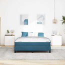 Box spring seng med madras Mørk blå 140 x 190 cm Stof