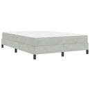 Box spring seng med madras Lysegrå 140 x 200 cm Stof