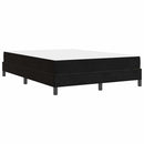 Box spring seng med madras Sort 140 x 200 cm Stof