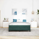 Box spring seng med madras Mørkegrøn 140 x 200 cm Stof