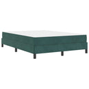 Box spring seng med madras Mørkegrøn 140 x 200 cm Stof