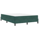 Box spring seng med madras Mørkegrøn 140 x 200 cm Stof
