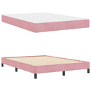 Box spring seng med madras Lyserød 140 x 200 cm Stof