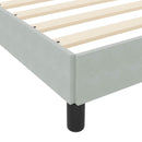 Box spring seng med madras Lysegrå 160 x 200 cm Stof
