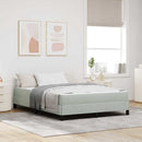 Box spring seng med madras Lysegrå 160 x 200 cm Stof