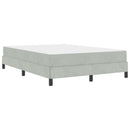 Box spring seng med madras Lysegrå 160 x 200 cm Stof