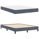Box spring seng med madras Mørkegrå 160 x 200 cm Stof