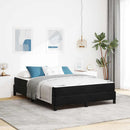 Box spring seng med madras Sort 160 x 200 cm Stof