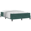 Box spring seng med madras Mørkegrøn 160 x 200 cm Stof