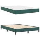 Box spring seng med madras Mørkegrøn 160 x 200 cm Stof