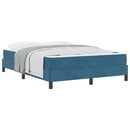 Box spring seng med madras Mørk blå 160 x 200 cm Stof