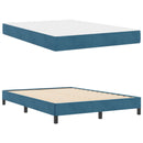 Box spring seng med madras Mørk blå 160 x 200 cm Stof