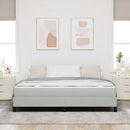 Box spring seng med madras Lysegrå 180 x 200 cm Stof