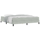 Box spring seng med madras Lysegrå 180 x 200 cm Stof