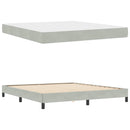 Box spring seng med madras Lysegrå 180 x 200 cm Stof