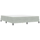 Box spring seng med madras Lysegrå 180 x 200 cm Stof