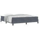 Box spring seng med madras Mørkegrå 180 x 200 cm Stof