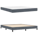 Box spring seng med madras Mørkegrå 180 x 200 cm Stof