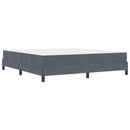 Box spring seng med madras Mørkegrå 180 x 200 cm Stof