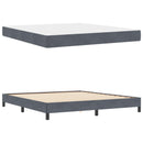 Box spring seng med madras Mørkegrå 180 x 200 cm Stof