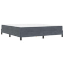 Box spring seng med madras Mørkegrå 180 x 200 cm Stof