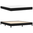 Box spring seng med madras Sort 180 x 200 cm Stof